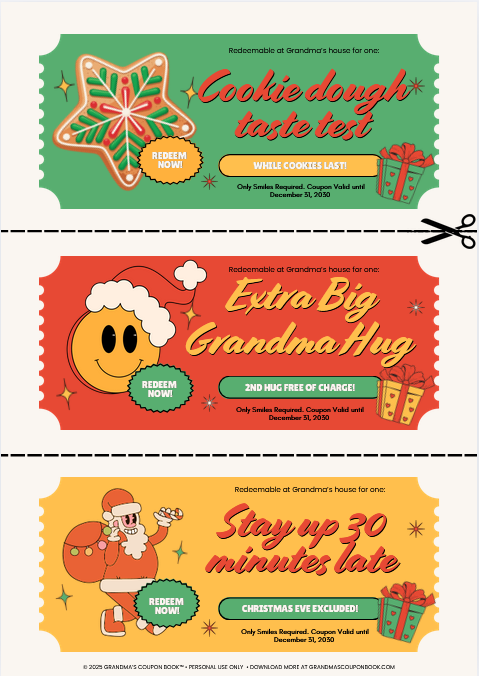Grandma's Coupon Book: Christmas 2025 Edition