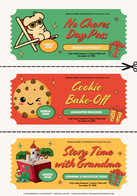 Grandma's Coupon Book: Christmas 2025 Edition