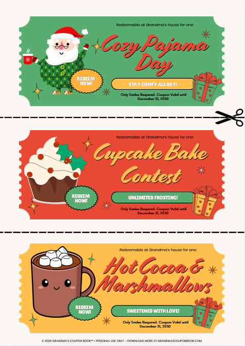Grandma's Coupon Book: Christmas 2025 Edition