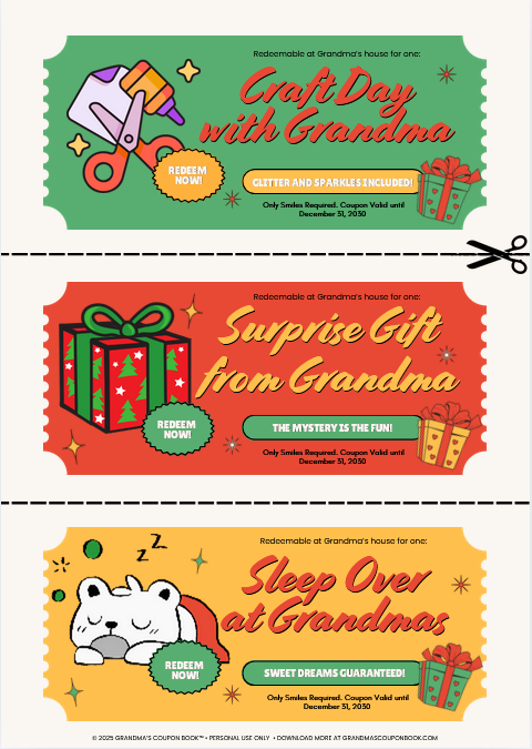 Grandma's Coupon Book: Christmas 2025 Edition