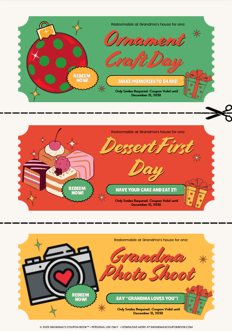 Grandma's Coupon Book: Christmas 2025 Edition