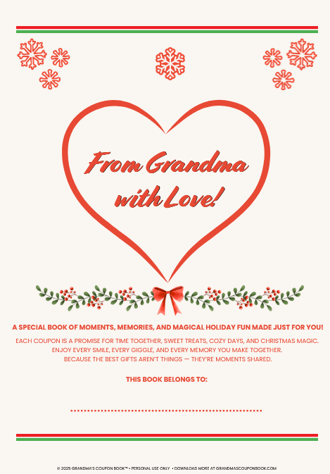 Grandma's Coupon Book: Christmas 2025 Edition